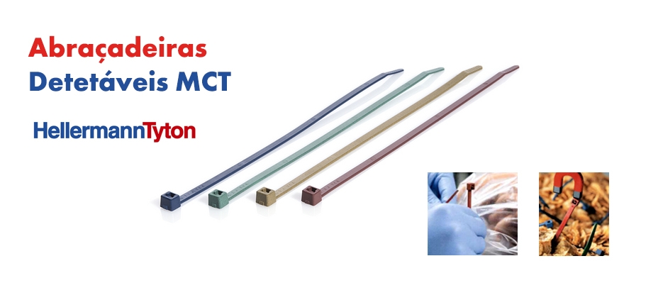 Abraçadeiras Detetáveis MCT da Hellermann Tyton